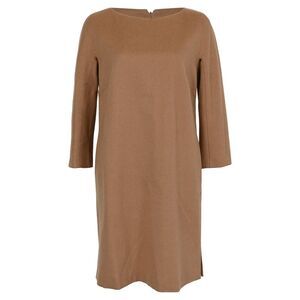 Max Mara Shift Dress in Brown Camel Hair
